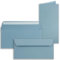 100x Faltkarten-Set mit Briefumschlägen DIN Lang in Graublau (Blau) - 21 x 10,5 cm - Blank KlappKarten- und Umschläge für Einladungen und Grüße zu Geburtstag und Hochzeit