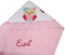 BotoBaby® Kapuzentuch mit Namen Bestickt Handtuch MIT Kapuze ★ 100% Baumwolle ★100x100 cm ★ 75x75 cm ★ Geschenk ★ Geburt ★ Taufe ★ (Rosa - Eule, 75 x 75 cm)