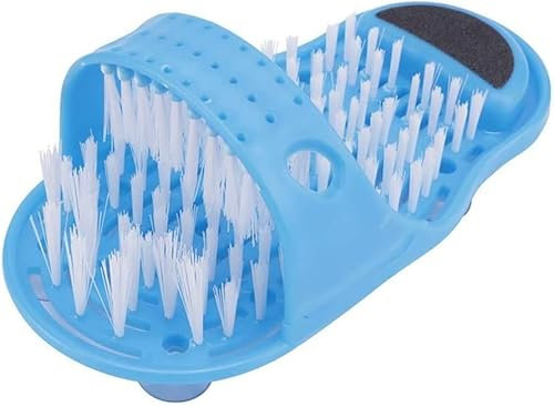 Foot Cleaner Shower Cleaning Brush - Foot Scrub Slipper Pumice Stone for Feet Magic Brush Cleaner - Foot Massager Slipper for Cleansing Dead Skin Removal with Suction Cups for Home Bath Spa