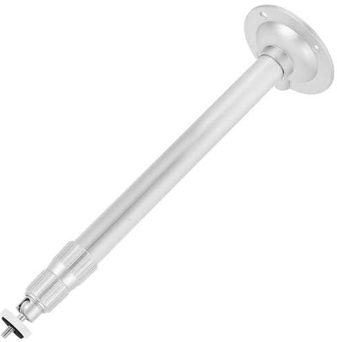 Cámara de Seguridad de Aleación de Aluminio 30-60 Cm | Tubo de 28mm, Cabeza Giratoria, Acabado Plata, Diseño de Brazo Prolongado para Proyección y Captación Amplia