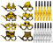 Partybrille Silvester Deko 2025, 20 Stück Happy New Year Brille Partytröten, 2025 Silvester Party Dekoration Accessoires, Neujahrsdeko Silvesterpartydeko, Silvester Brillen Tröten für Foto Requisiten