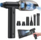 JiGiU 2 in 1 Electric Air Duster and Mini Vacuum 125000rpm Air Blower Compressed Air Duster Rechargeable Cordless Air Blower Electric Duster with 4 Nozzles for Keyboard Car Electric Devices Cleaning