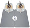 PETTOM 2PCS Cat Litter Mat Silicone Non-Slip, Waterproof Litter Tray Mat Easy Clean, Cat Mat for Litter Tray Washable, Soft Litter Box Mat Easy to Store, Grey+Grey