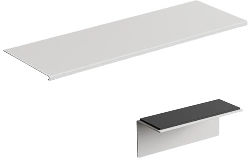 Verstellbare Fensterbank-Verlängerungsplatte aus Kohlenstoffstahl - Magnetische Rückwand für Küchen- und Heimorganisation, 40 cm Länge Kein Bohren Erforderlich (40 * 20cm,Beige)