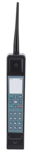 Retro-Ziegel-Handy-Ornament, 80er- und 90er-Jahre-Vintage-Ziegel-Handy-Modell, Requisite, Retro-Telefon für Büro, Arbeitszimmer, Retro-Handy-Modell, 4 X 6 X 31 cm (Schwarz)