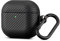 Haobobro [Karbonfaser Textur] für AirPods 4 Leder Hülle - Handgefertigt AirPods 4 Ledercase - Stoßfest AirPods 4 Leather Case - AirPods 4 Schutzhülle mit Karabiner - Schwarz