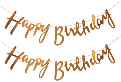 Happy Birthday Girlande, Rose Gold Geburtstag Girlande, Happy Birthday Banner für Geburtstag Party Dekoration, Happy Birthday Deko