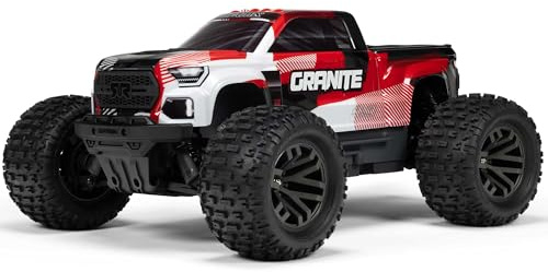 ARRMA Granite 223S BLX 1:10 4x4 RC Ferngesteuerter Offroad Monster Truck RTR, Brushless Motor, DSC, ohne Akku und Ladegerät, Rot