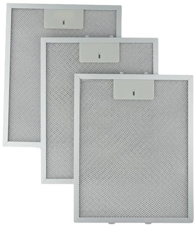 AFCAHEH 3 pièces Filtre 310x250x9mm Aluminium hotte filtres métal Maille extracteur Filtre de Ventilation Accessoires de Cuisines domestiques