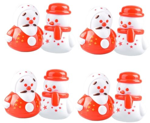 BESPORTBLE 4 Sätze Becherverzierung Mini Schneemänner Weihnachtliche Wackelfigur Schneemann-becherornament Schneemann-Tumbler- Schöner Schneemann Schneemann-Figur Plastik 2 Stück * 4