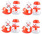 BESPORTBLE 4 Sätze Becherverzierung Mini Schneemänner Weihnachtliche Wackelfigur Schneemann-becherornament Schneemann-Tumbler- Schöner Schneemann Schneemann-Figur Plastik 2 Stück * 4