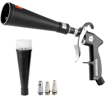 VEVOR Druckluft Reinigungspistole, 6–9,2 Bar Druckluftpistole mit 2 Düsensätzen, 360° drehbare Düse für vollständige Reinigung, Hochdruck Ausblaspistole, kompatibel mit 1/4 NPT-Luftkompressor