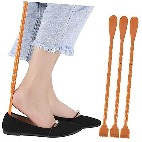 BESPORTBLE 3er Set Langstieliger Backscratcher Und Schuhlöffel Aus Horn – Ideal Für Senioren - Schwangere Und Menschen Mit Eingeschränkter Beweglichkeit – Praktisches Hilfsmittel Für