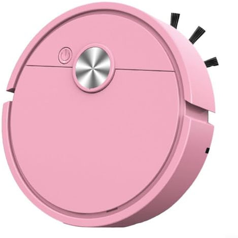 Fauhapyway Roboter-Staubsauger, für Roomba-Staubsauger, 3-in-1-Smart-Roboterreiniger mit Wischfunktion, Bodenkehren, automatisches Laden, Reinigung (Rosa)