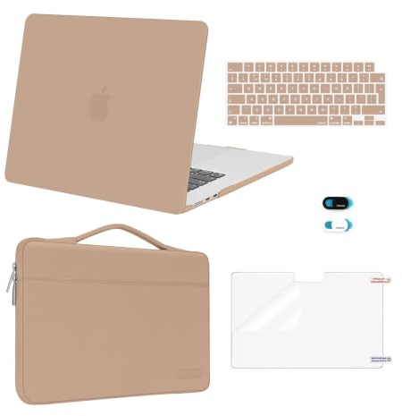 MOSISO Compatible with MacBook Air 15 inch Case M5 M4 M3 M2,Bronze Brown | Protective Hard Shell Cover for Mac Air 15 inch 2026 2025 2024 2023&Sleeve Bag&Keyboard Skin&Screen Protector&Webcam Cover