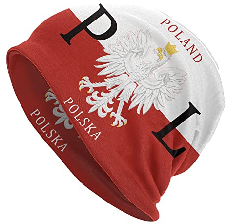 Strickmütze Polnische Flagge Polen Polska Beanie Mütze Atmungsaktive Beanie Hat Bequeme Cuffed Hats Für Travel Radfahren Camping