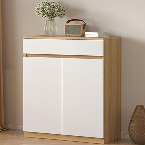SXKLLYX Wood Radiator Covers for Home, Heater Cover with Drawer, 2 Doors Heating Cabinet for Home Living Room Bedroom, Hide Cluttered Pipes(Yellow)