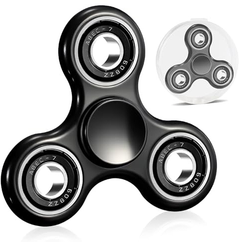 SCIONE Fidget Spinner Sensory Hand Fidget Spielzeug,Angst Stress Relief Party Bag Fillers für Kinder Erwachsene Goodie Bag Stuffers (Schwarz)