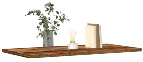 Nqyjm Wandregale, 4 Stück, Holz, Alttechnik, 60 x 30 x 1,5 cm, Wandregal, Schlafzimmer, Eingang, Regal, Schublade, schwimmend, Wohnzimmer