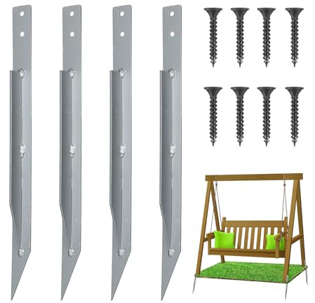 Outdoor-Schaukelanker – Erdanker, Robustes Design mit starkem Material, sichere Befestigung für den Camping-Zeltbau mit zuverlässigem Halt, Zeltnagel-Zubehör für Bogenspielhaus-Spielturm