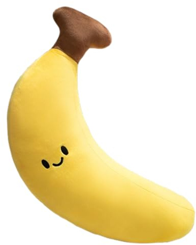 JORCEDI PlüSchtier Stofftier Banane, PlüSchfigur,PlüSch Bananen Kissen Obst GefüLlte Baumwolle PlüSchtier, Sommerfruchtkissen, Geschenk FüR Jungen Und MäDchen (20cm,xiangjiao)