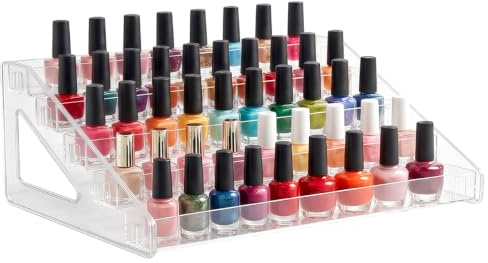 5-Stufige Aufbewahrung Nagellack Organizer, Nagellackständer Sortieren | Klarer Acryl Nagellack Halter, Universal Nagellackregal, Nail Polish Organizer Holds für Parfüm, Kosmetik, Hautpflege
