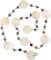 GURU SHOP Bunte Muschelkette, Sonnenfänger 140 cm - Weiß