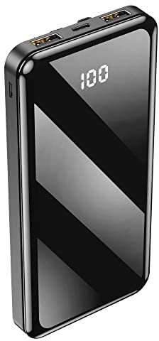 Batterie Externe pour Samsung Galaxy A35, A55, A15, A25, A05s / S24, S24 Ultra, S24+, S23 F... 10000 mAh, Câbles intégrés + 2 Ports USB, indicateurs LED