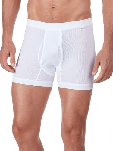 HUBER Men's De Luxe Pant Kurzes Bein mit Eingriff Hipsters, White (White 0500), XXL