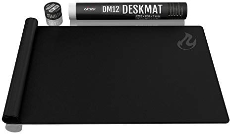 NITRO CONCEPTS DM12 Deskmat Desk Pad - Mouse Pad - Tappetino per Mouse per scrivania 1200x600mm - Nero