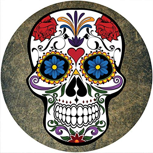 Slipmat Slip Mat Scratch Pad Feltro per qualsiasi 12 LP DJ Vinyl Giradischi Giradischi Grafica personalizzata - Skull Sugar 1