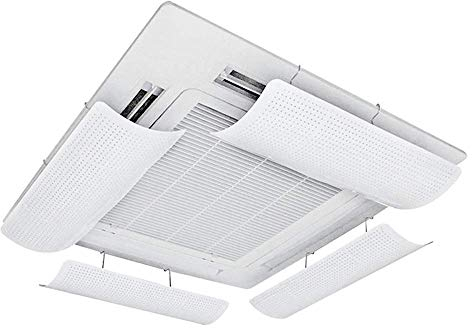 Deflector de aire acondicionado para sistema de aire acondicionado central ABS ligero y flexible y flexible viento de guía microporoso evita que el aire sople recto instalación simple (una pieza) (58