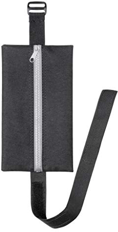 VELOFLEX - VELOBAG Flex Tasche 110 x 200 mm, Schwarz | Robustes Textil, flexibles Band für Größen bis DIN A4, Kunststoffreißverschluss, für Kleinteile
