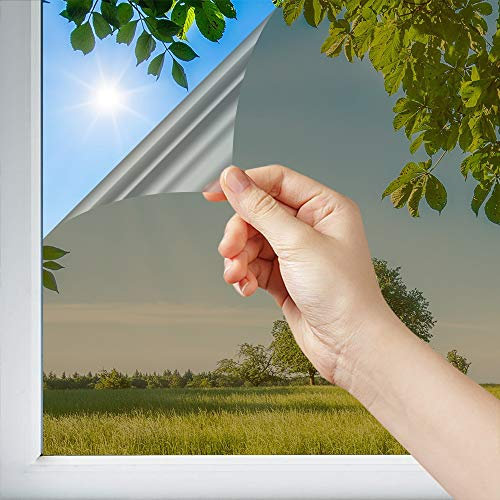 DIMEXACT Sonnen-/Wärmeschutzfolie für Fenster und Glasscheiben, Innenmontage für Flächen unter 1,2 m2, Bronzefarben - 72% Reduzierung der Sonneneinstrahlung, Breite bis zu 1,52 m, Rolle