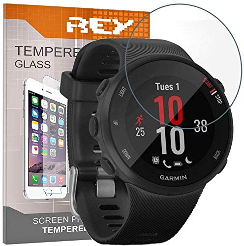 REY 3X Protector de Pantalla para Garmin Forerunner 45S 39mm - Forerunner 45 39mm, Cristal Vidrio Templado Premium
