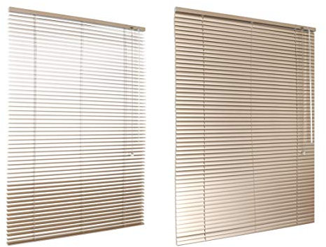 HSYLYM Aluminum Venetian Blinds (90 * 130cm, Champagne)