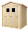 Casetta da Giardino in Legno per Esterni CON PAVIMENTO TRATTATO - L196xL186xA218 cm/ 2,82 m2 - Piccola Casetta in Legno, Rimessa Attrezzi, Deposito Bici - TIMBELA M320F+M320G