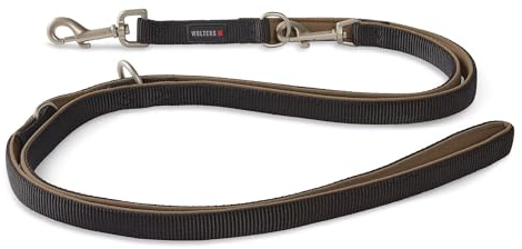 Wolters Führleine Professional Comfort, Farbe:schwarz/braun, Größe:M 300 cm x 15 mm (extra lang)