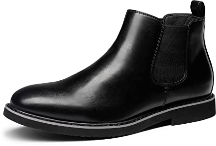 Bruno Marc Uomo Stivali Chelsea Boots Stivaletti Stivali da Uomo Chelsea Boots Stivali da Uomo Chelsea Boots,Size 44,Nero,SBBO2218M-E