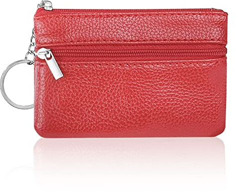 Aucuu Petit Porte-Monnaie Cuir Femme, Mini Porte Monnaie Cuir Mini Petit Portefeuille avec Porte-clés et 3*Compartiments, Mini Coin Purse Wallet pour Femme Homme Enfant Fille Garcon
