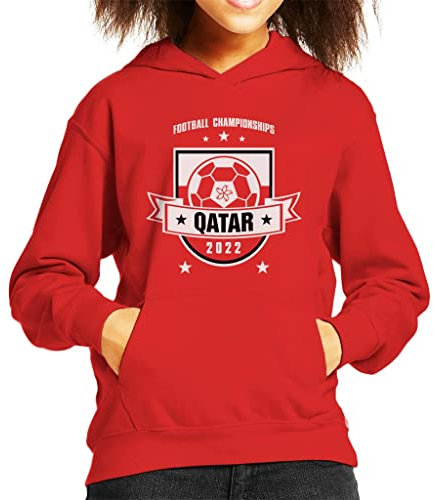 All+Every Qatar Football Championships 2022 Shield Kid's Hooded Sweatshirt