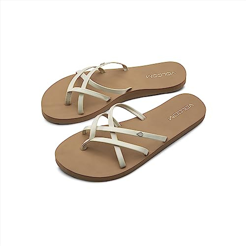 Volcom Damen New School Riemchen-flip-flop, Flache PantolettenFlipflop