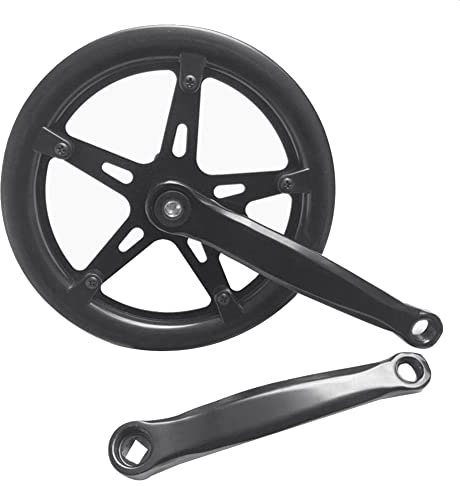 LAXED 46T Rennrad-Kurbelgarnitur Single Speed 170Mm Fahrradkurbelgarnitur Hohlzahnplatte Fahrradkurbelgarnitur Ritzel FahrradzubehöR