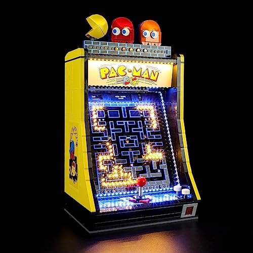 GEAMENT Jeu De Lumières Compatible avec Lego Jeu d’Arcade PAC Man (PAC Man Arcade) - Kit D'éclairage LED pour Icons 10323 (Modèle de Bloc Non Inclus)