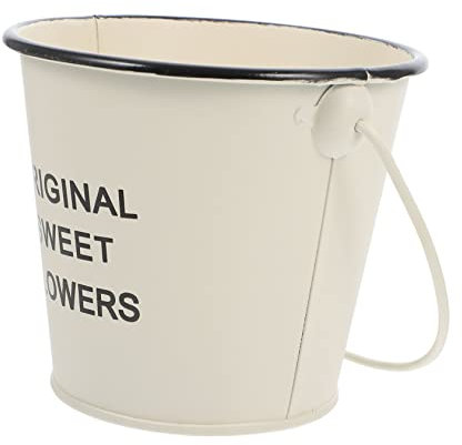 Gadpiparty 1 Pc Pot De Fleur Vase Cruche Shabby Chic Métal Galvanisé Seaux en Métal Seau De Jardinière en Métal Corbeille Bidon De Lait Vintage Seau à Fleurs Rustique Miniature Étamage Le Fer