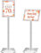 VAIIGO Soporte de cartel resistente para carteles, soporte de exhibición ajustable para menú, soporte de letrero de pie con base de hierro fundido para póster, menú, anuncios, ventas, aviso, soporte