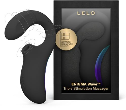 LELO ENIGMA Wave, ein Dreifach-Vibrator mit WaveMotion-Technologie und 8 Vibrationsmustern, Sex Spielzeug Für die Frau Klitoris Vibrator, Black