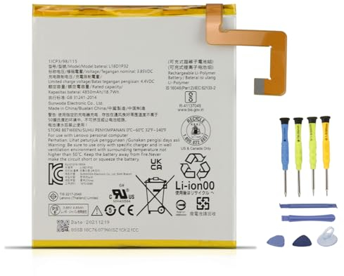 ANTIEE L18D1P32 Tablet Battery Compatible with Lenovo Smart Tab M10 HD TB-X505F TB-X505L TB-X605LC TB-X505X TB-X605F TB-X605FC TB-X605L TB-X605M TB-X605C Laptop Integrated Li-Polymer with Tools