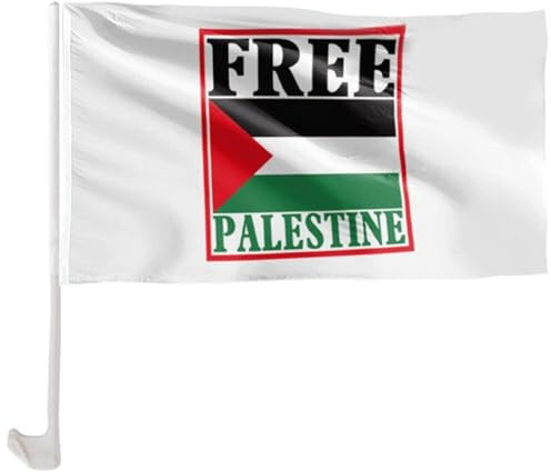 Drapeau De Voiture De Palestine Drapeau De Fenêtre De Voiture Palestine avec Pince À Montage De Montage Banner De Drapeau De Palestine pour Décoration De Camion De Voiture