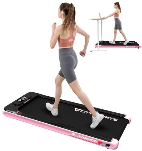 CITYSPORTS Under Desk Treadmill, Portable Walking Pad Treadmill, Adjustable Speed,Remote & APP Control and LED Display,Installation-Free,Treadmills for Home Office Fitness Exercise